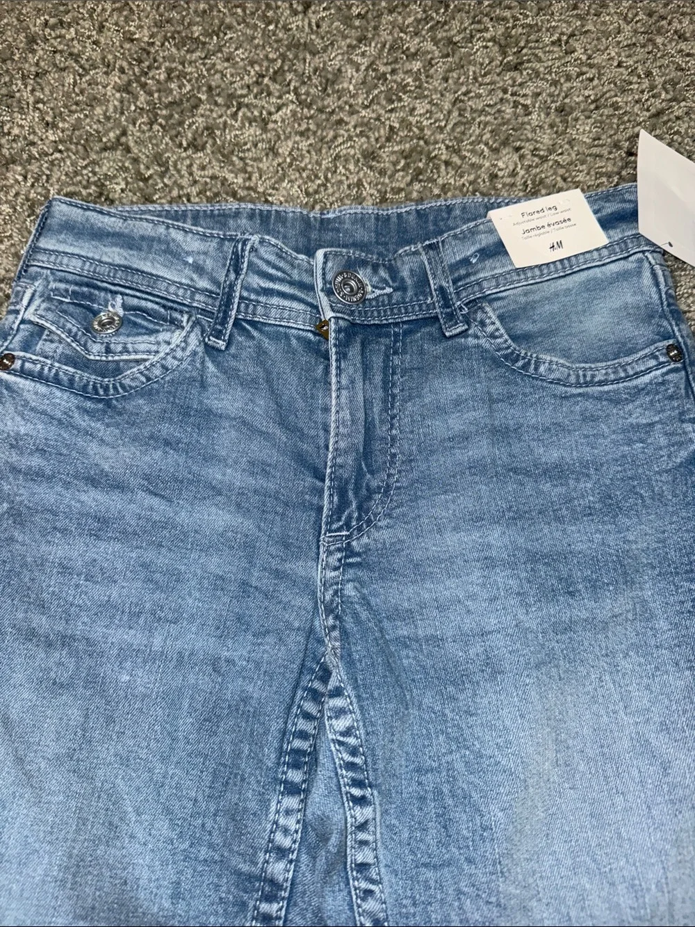 Girls H & M Flared Denim Jeans 14 NEW